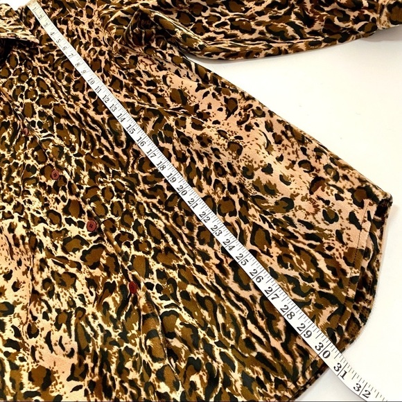 Vintage Dennis Basso Jacket Shacket Top X-Small Oversized Faux Fur Animal Print - Picture 10 of 11